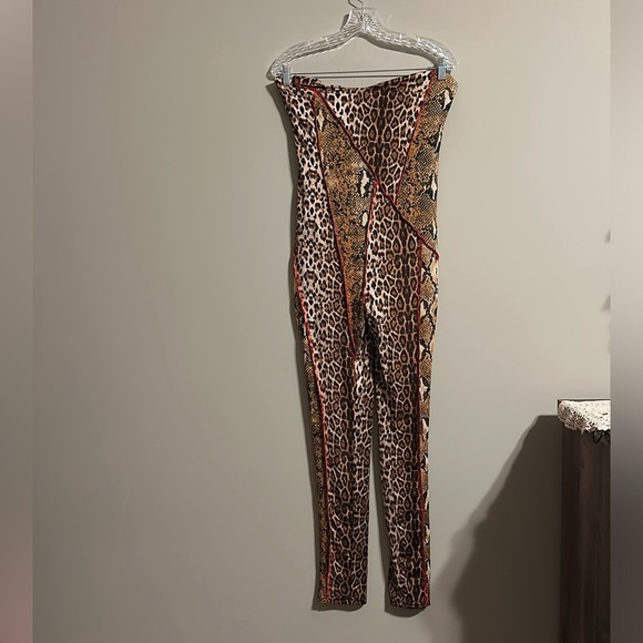 NWT Rehab Lab Fierce and Wild Patchwork jumpsuit L - Picture 7 of 9